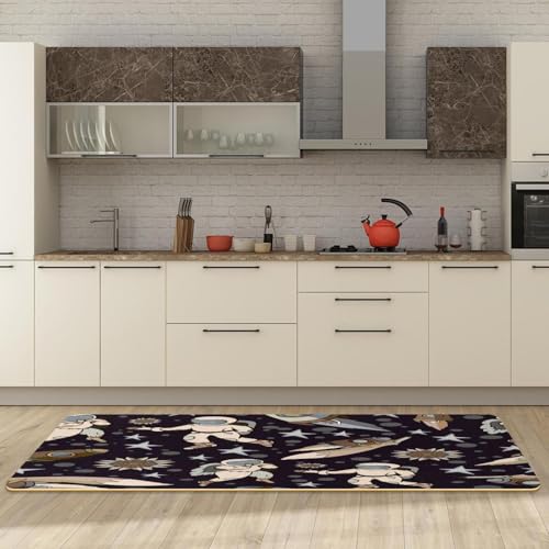 Alfombrillas de cocina absorbentes VAPOKF lavables y seguras contra resbalones en el hogar 6