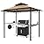 MASTERCANOPY 8 x 5 Grill Gazebo Outdoor BBQ Gazebo Canopy with 2 LED Lights (Brown Stitching Khaki)