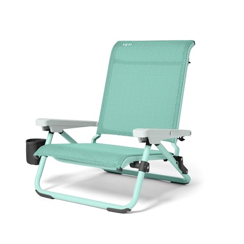 YETI Hondo Reclining Beach Chair Breathable UV-Resistant and Supports up to 350 lbs Seafoam v2