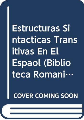 Portada de Estructuras sintacticas transitivas en espaÑol actual