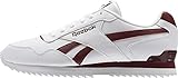 zapatillas reebok classic leather Cushioning Reebok Royal Glide Ripple Clip Sneaker, Hombre, White/Collegiate Burgundy, 40.5 EU
