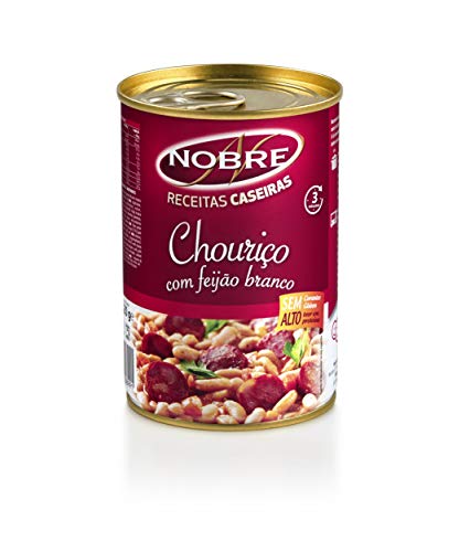 Chorizo con frijoles Nobre Conserva, 420 g, lote de 3