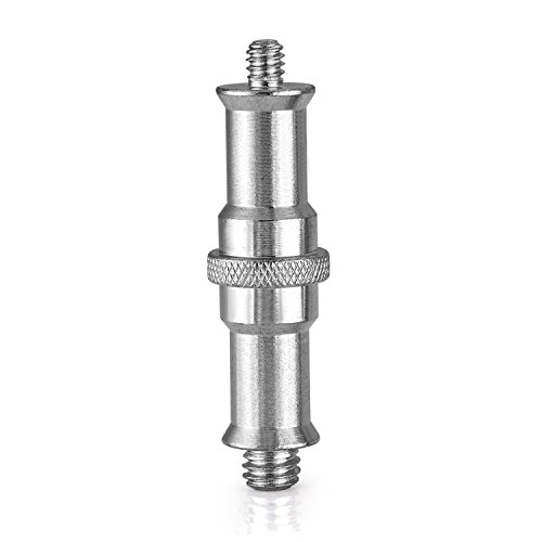 Neewer 2 Pieces Standard 1/4 to 3/8 inch Metal Male Convertor Threaded Screw Adapter Spigot Stud for Studio Light Stand, Hotshoe/Coldshoe Adapter, Ball Head, Wireless Flash Receiver, Trigger - ST24