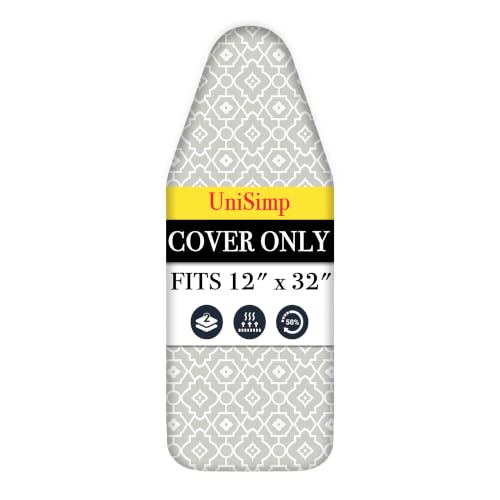 UniSimp Small Ironing Board Cover and Pad 12x32, Geometric