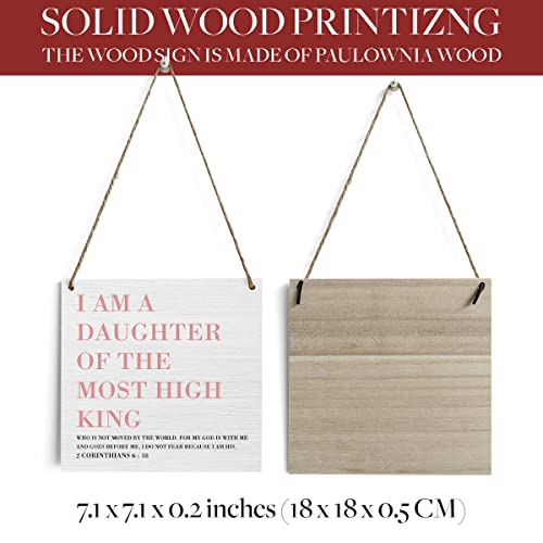 Christian Gifts For Women Religious Wood Sign Daughter Gift From Mom Daughter Gifts Wall Hanging Décor Inspirational Wooden Wall Art Décor Decorative Plaque For Teen Girls Room 1 Corinthians 6:18 #TOP1