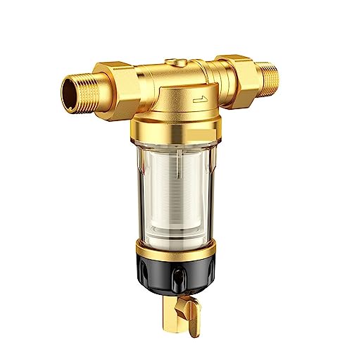 Reverse Osmosis System, Filtre pré-filtre for toute la maison, système central de purification d'eau for la maison 4500L/H 40μm contre-courant 360° contre-lavage(DN15 (0.5 Inches))