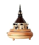 Spieluhr – Kirche mit Kurrende – Weihnachtsmelodie - Höhe 23 cm
