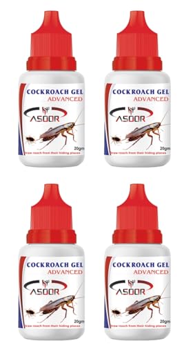 Asoor Anti Roach Cockroach Killer Gel - 20 Grams (Pack of 4)