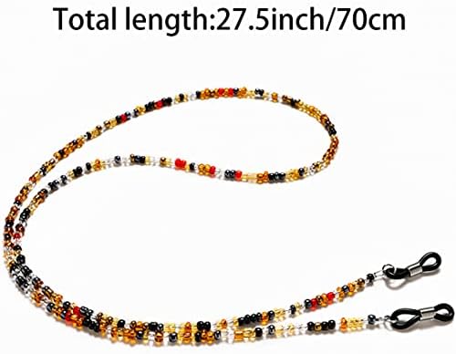 KOOKZ 3pcs Beaded Glasses Chain,Anti-slip Glasses Chains and Cords for Women,Spectacles Cord Eyeglass Strap Holder Sunglasses Necklace Eyewear String Women's Glasses Chains & Lanyards for Neck