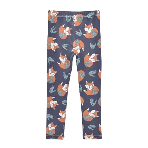 Girls Basic Leggings Baby Girls Pants Cute Fox Soft Footless Stretchy Tights Pants 4-10Y2