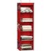 Simple Houseware 5 Shelves Hanging Closet Organizer, Red