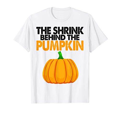 The Shrink Behind The Pumpkin Shirt Men Funny Camiseta