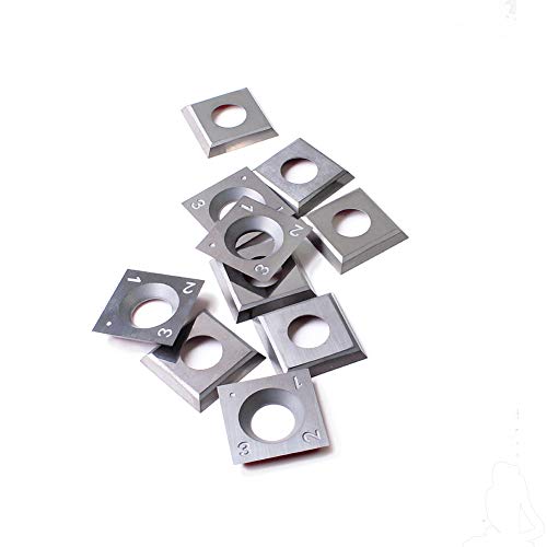 10 Packs 14mm Indexable Carbide Inserts for Spiral/Helical Planer and Jointer Replacement Carbide Cutter Blades with Screws, Fit for Most Grizzly Spiral Cutterhead by TJATSE - Used condition - Image 4