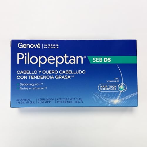 Pilopeptan Cápsulas | Anticaída Capilar | Cabello Graso | Hombre y Mujer | Estimula el Crecimiento...