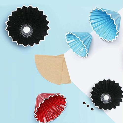 Suporte De Filtro Formato V60 Origami Com Suporte e Conjunto de Filtro V60 100 Unidades (AZUL)