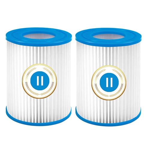 TIDGRD Cartouche Filtrante pour Piscine de Type II, 136 mm x 106 mm Cartouche filtrante de Rechange, Compatible avec Les 58094 et 58148, pour Cours...