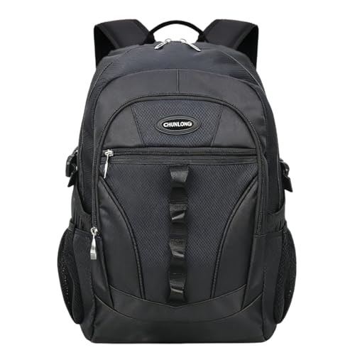 VIDOSCLA Mochila casual para o ensino fundamental para adolescentes e estudantes, mochila de viagem ao ar livre para meninos e meninas, A08# preta, Large, Mochilas Daypack