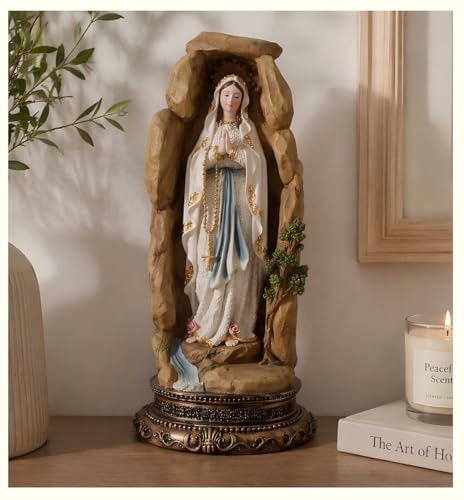 Our Lady of Lourdes Statue, 12.5" Virgin Mary