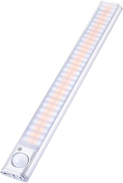AiQInu Wireless LED Magnetic USB Rechargeable Motion Sensor Cabinet 4 Modes with 3 Brightness Levels for Wardrobe, Hallway, Stairs