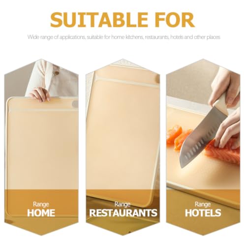 Tabla de cortar de cocina resistente POPETPOP de PP beige fácil de limpiar 7
