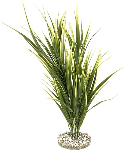Plante d'aquarium artificielle Tyrol Acorus 50cm avec socle d'ancrage facile - 3