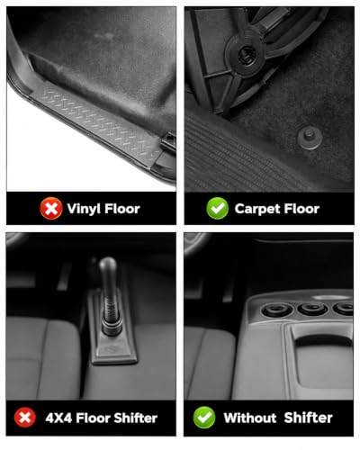 Image of Truck Floor Mats for Silverado Sierra 1500 2500 3500 1999-2006 Standard Cab | TPE Material All Weather Easy-install Odorless Waterproof No Trim Non-slip Easy-clean Fits Single Cab Regular Cab