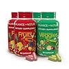 Balance of Nature Fruits & Veggies Supplements – Whole Fruit and Vegetable Ingredients for Women, Men, and Kids – 90 Fruits Capsules, 90 Veggies Capsules – 2 Sets