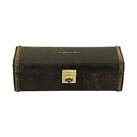 FrIEDrICH/23 Friedrich23 Uhrenkoffer - Uhrenkasten Cubano aus Echtleder in braun Cover