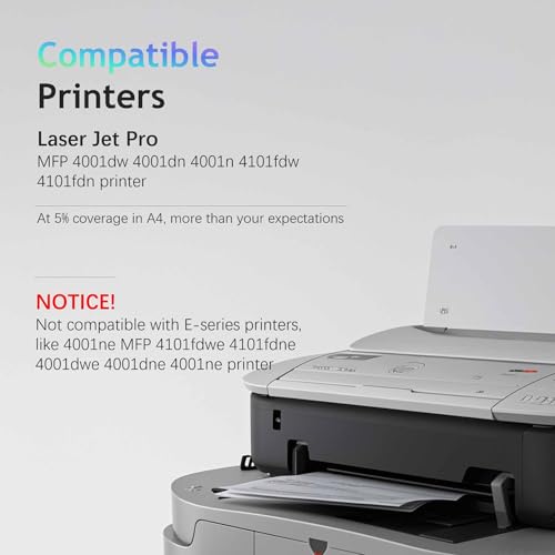 Image of 148A Toner Cartridge Black Replacement Compatible with HP 148A Toner Cartridges W1480A 148X W1480X for MFP 4101fdw 4101fdn Pro 4001dw 4001dn 4001n Printers Ink, 2 Pack, with Chip
