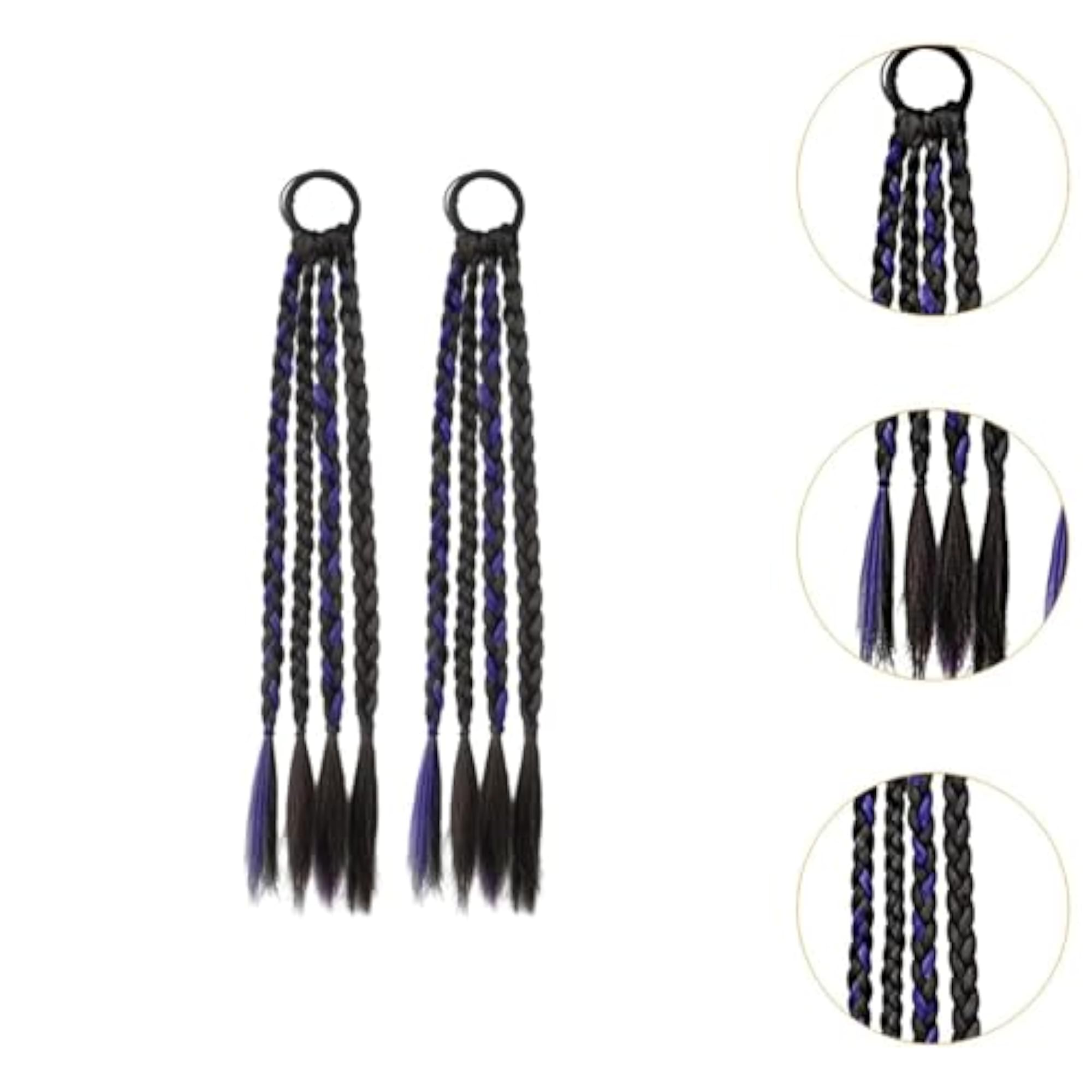 2x Braids Extensions Hair Extensions for Holiday Stage Performance