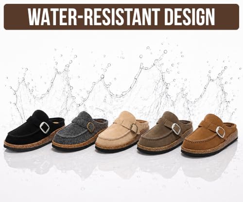Image of Project Cloud 100% Genuine Leather Moccasin Style Clogs for Women (Carline) | Memory Foam Insole for Comfortability; Non-Slip and Durable Womens Clogs; Lightweight and Water-Resistant Mules for Women