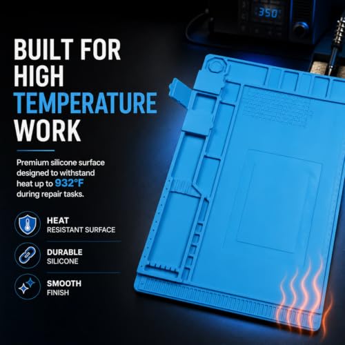 Image of 60W Adjustable Temperature Soldering Iron Kit (Soldering Mat)