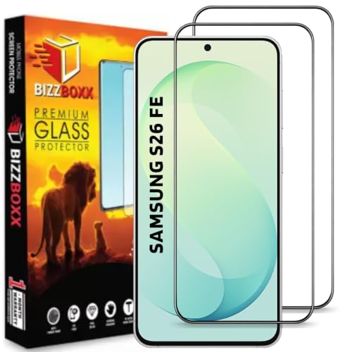 Image of Screen Guard For Galaxy S26 FE Tempered Glass Screen Protector Guard - HD Clarity, Anti-Fingerprint Temper Guard (Galaxy S26 FE - 6.7 Inch) With Installation Kit - Pack of 2