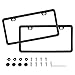 Black Car License Plate Frames ,2 PCS Stainless Steel Licence Thin Plate Covers with 2 Holes Fixed for US Car Number Plate by Eyouic