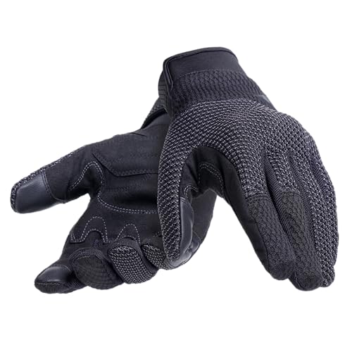 Gants de moto Dainese Torino noirs contre les chocs avec fonction écran tactile