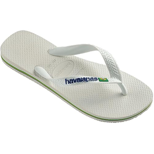 Sandalias Havaianas Brasil Logo Havaianas Criança Unissex Branco 29/30