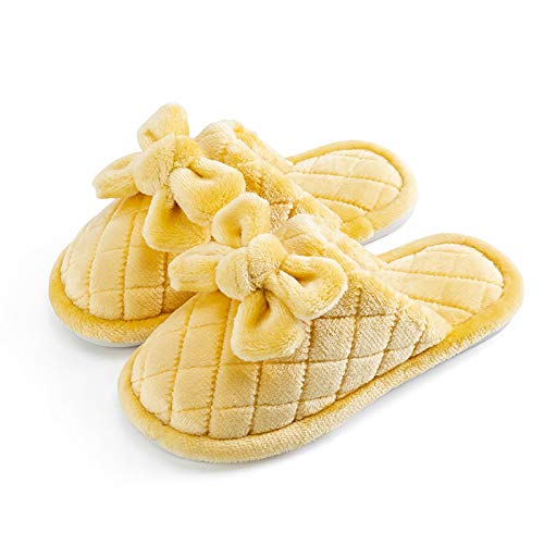 Zapatillas antideslizantes Zapatillas de algodón Inicio de las mujeres Otoño e invierno Lindo peluche zapatillas de mujer zapatos de mujer interior suave abajo zapatillas de hogar Zapatillas de algodó Cover