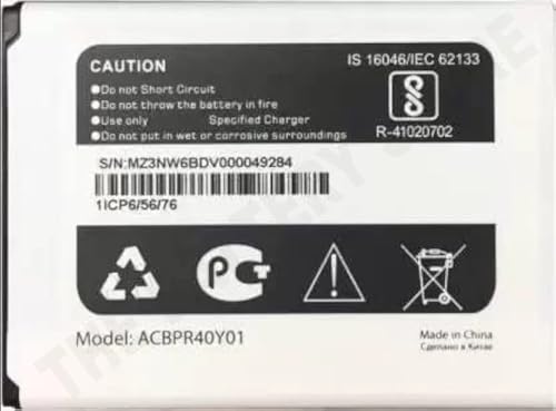 Image of THE BATTERY STORE Original (ACBPR40Y01) Battery for yureka yu aace 5014 Mobile Battery 4000mah Battery with 6 Month Warranty (for MICROMAX YU ACE 5014)