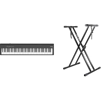 Roland FP-30X Digital Piano, The Extremely Popular Portable Piano - Revised (Black) &amp; RockJam Xfinity Doublebraced Pre Assemb