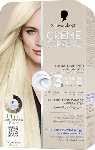 Schwarzkopf Creme Supreme Full Kit L1++ Permanent Extreme Hair Lightner Plus
