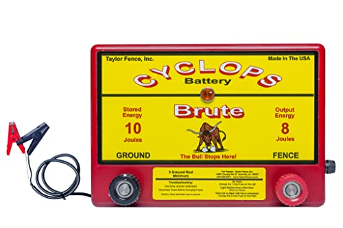 Cyclops Brute Battery - 8 Joule Fence Charger - Battery (12V) Powered