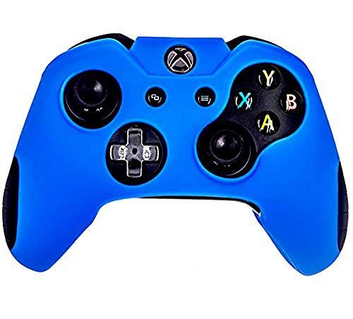 Taifond Thicker Silicone Controller Cover Protective Skins for Microsoft Xbox One Controller with Four Thumb Grip Caps(Blue)