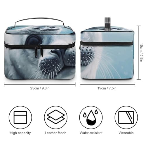 Foldable Travel Luggage Bag for Men And Women, Dry And Wet Separation Portable Travel Luggage Bag, Harp Seal Painting Wallpaper Printed Waterproof Sports Luggage Bag, Fitness Bag2
