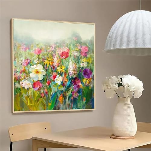 Flores con textura coloridas cuadros para decorar el dormitorio y crear un ambiente alegre
