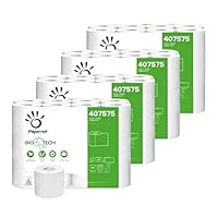 Papernet Bio Tech, Carta Igienica 407575, 96 Rotoli in Pura Cellulosa da 19,8 m Ciascuno, Combatte Naturalmente i Batteri Patogeni, 2 Veli, 17.280 Strappi da 9,5x11cm