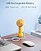 SWEETFULL Mini Portable Fan - Rechargeable Handheld Fan, 3 Speeds Personal Small Hand Gifts for Travel Essentials, Lash, Makeup, Eyelash, Kids, Girls, Women - USB, Cute Design Yellow