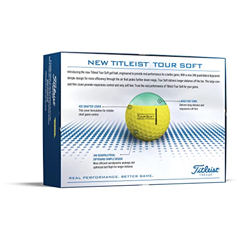 Titleist-Tour-Soft-Bolas-DE-Golf-Adultos-Unisex-Amarillo-Talla-unica