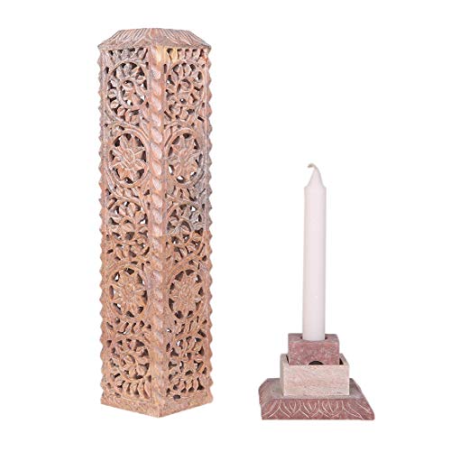 Image of Marble Carving Agarbatti Stand, Combo | Soapstone Hand-Carved, Incense Burner Holder, Ash Catcher for Incense Sticks, Spiritual Decor for Puja Room