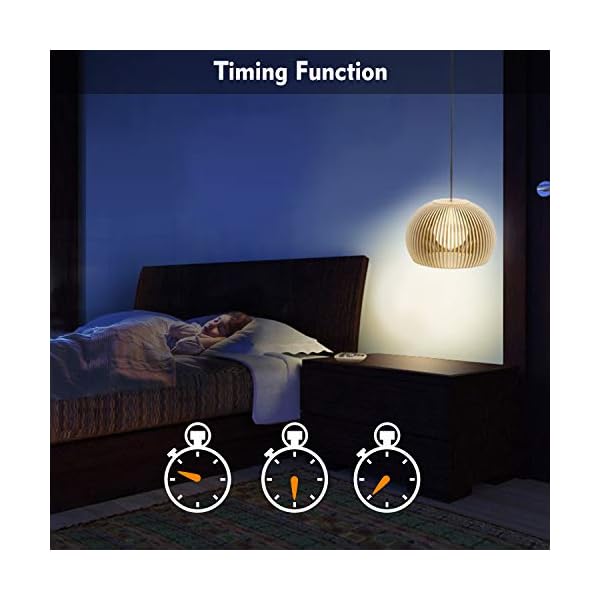 E14 Led Lampe 6W RGBW Äquivalent 40W, Farbwechsel Glühbirne Dimmbar, 2700K Schraubglühbirnen mit Fernbedienung… – Bild 5