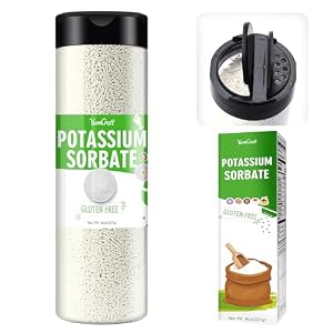 8oz Potassium Sorbate, 100% reine Kalium -Sorbat -Lebensmittelqualität für Weinherstellung, Brauen, Mead – Premium Food Conservative Stabilisator für die Erhaltung von Marmelade, Süßigkeiten